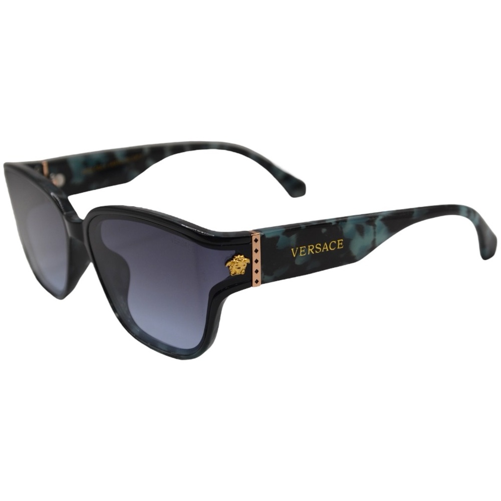 Versace Women’s Sunglasses | Black/Blue | Gray-Blue Lens | Like New (scratched) - Picture 10 of 16
